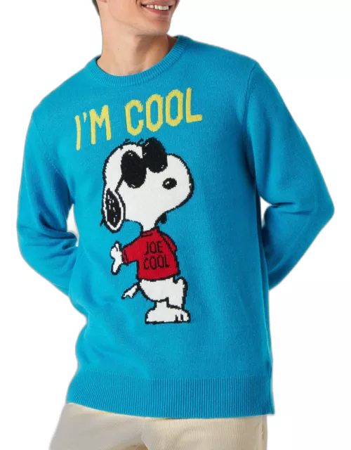 MC2 Saint Barth Man Sweater With Snoopy Im Cool Print Snoopy - Peanuts Special Edition