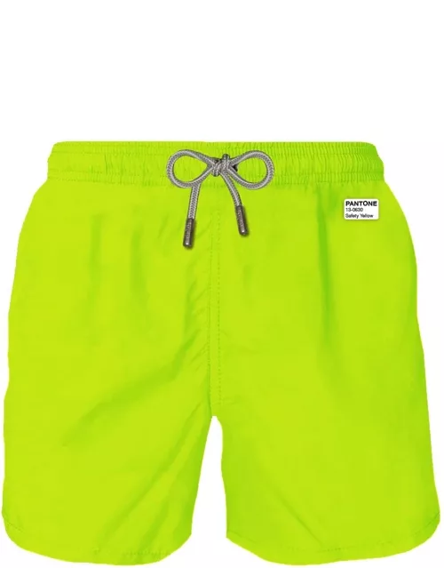 MC2 Saint Barth Man Fluo Yellow Swim Shorts Pantone Special Edition