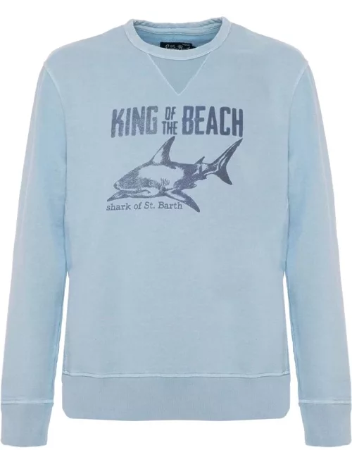 MC2 Saint Barth Light Blue Sweatshirt King Of The Beach