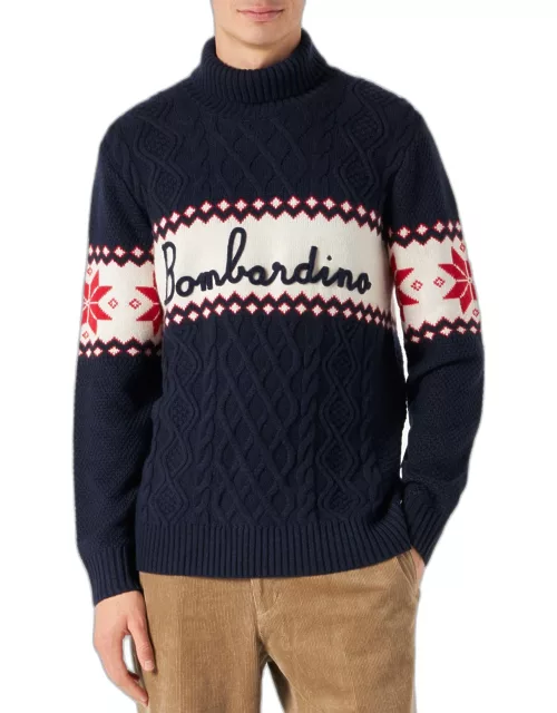 MC2 Saint Barth Half-turtleneck Sweater With Bombardino Lettering