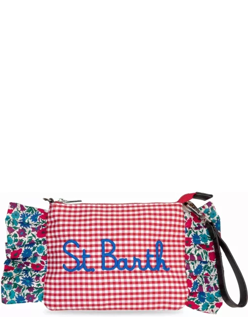 MC2 Saint Barth Cross-body Bag With Flounces And Embroidery