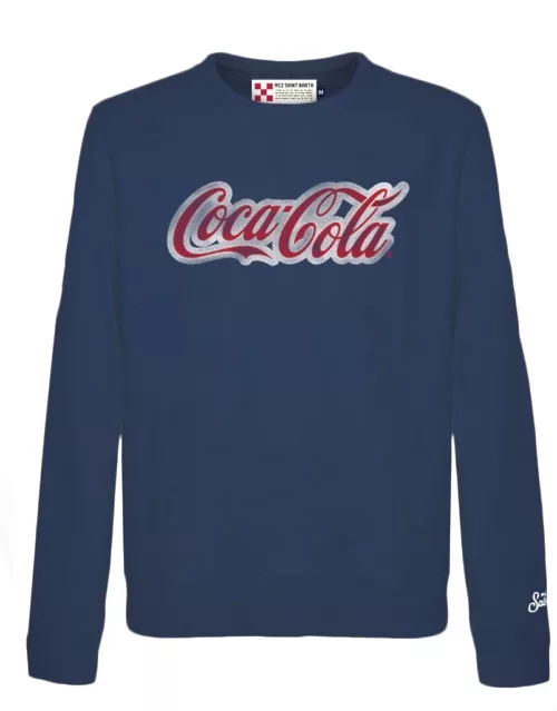 MC2 Saint Barth Cotton Sweatshirt With ©coca-cola Logo Print ©coca Cola Special Edition