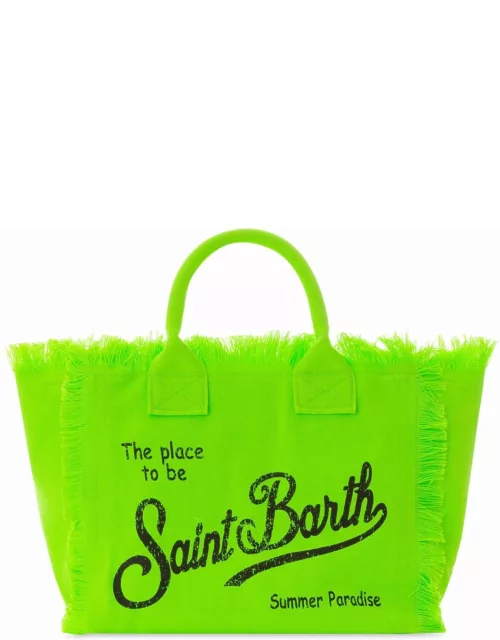 MC2 Saint Barth Colette Fluo Green Cotton Canvas Bag