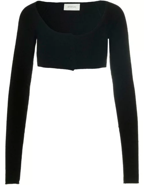 SportMax Cropped Long-sleeved Knitted Jumper