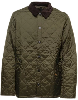 Olive Green Quilt Jacket Man Barbour