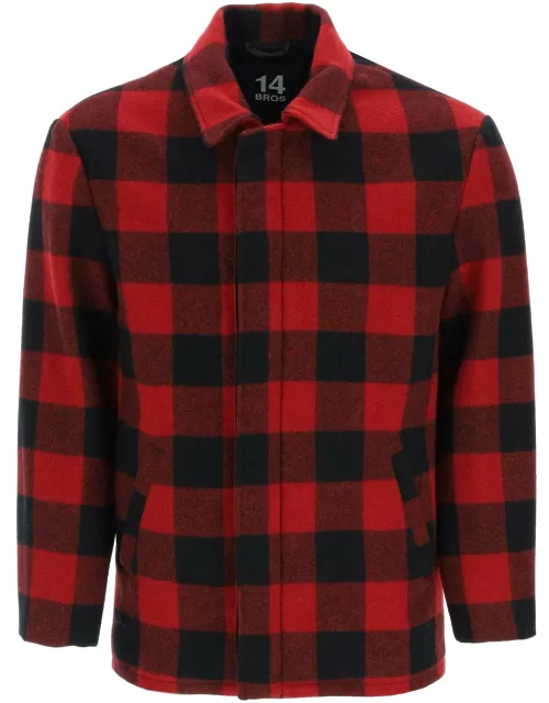 14 Bros bickle Checked Wool Shirt Jacket