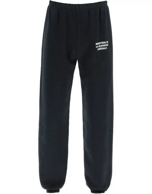 Liberal Youth Ministry Lettering Print Cotton Sweatpant