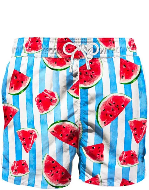 MC2 Saint Barth Mid-length Swim Shorts Watermelon Print
