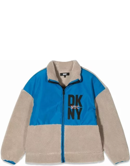 DKNY Two-tone Zipper Jacket