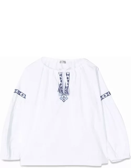 Il Gufo White/blue M/long Shirt