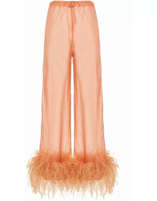 Oseree Feather Silk Pant