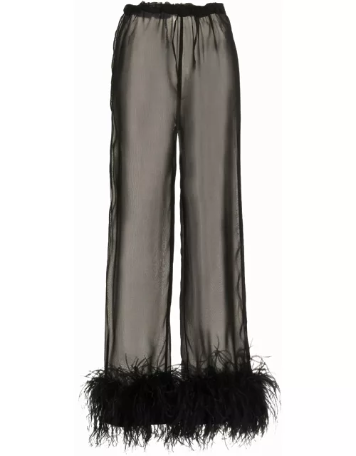 Oseree Feather Silk Pant