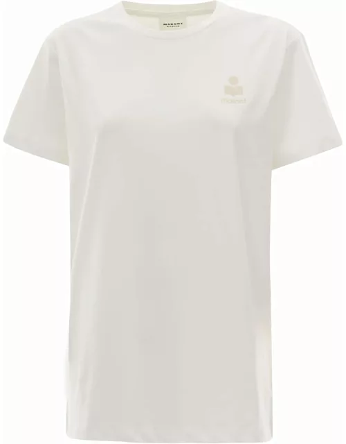 Isabel Marant Étoile aby White Crewneck T-shirt With Small Logo Print Woman Isabel Marant Etoile