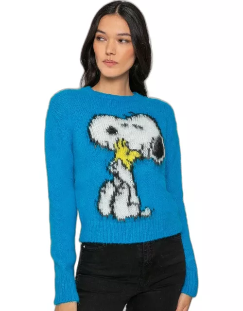 MC2 Saint Barth Woman Brushed Sweater With Snoopy Print Snoopy - Peanuts Special Edition
