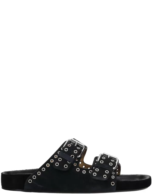 Isabel Marant Lennyo Flats In Black Suede