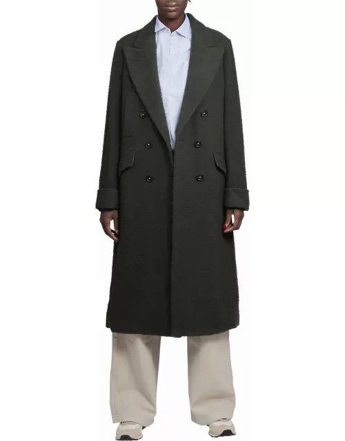 Massimo Alba Green Montalcinow Double Breasted Coat