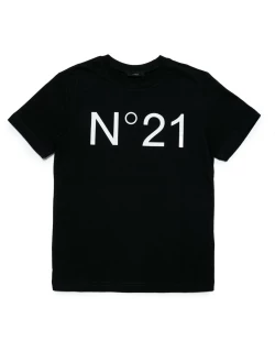 N.21 N21t96u T-shirt N°21 Black Jersey T-shirt With Logo