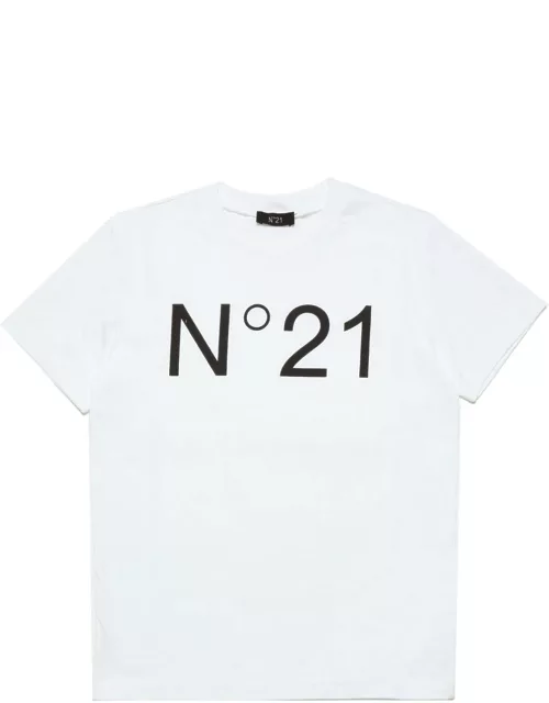 N.21 N21t96u T-shirt N°21 White Jersey T-shirt With Logo