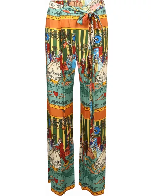 Alessandro Enriquez Multicolor Printed Trouser
