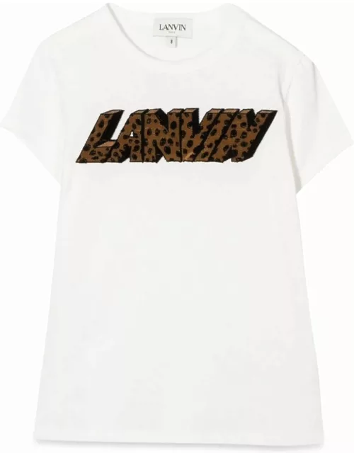 Lanvin Short Sleeve Spotted Logo T-shirt