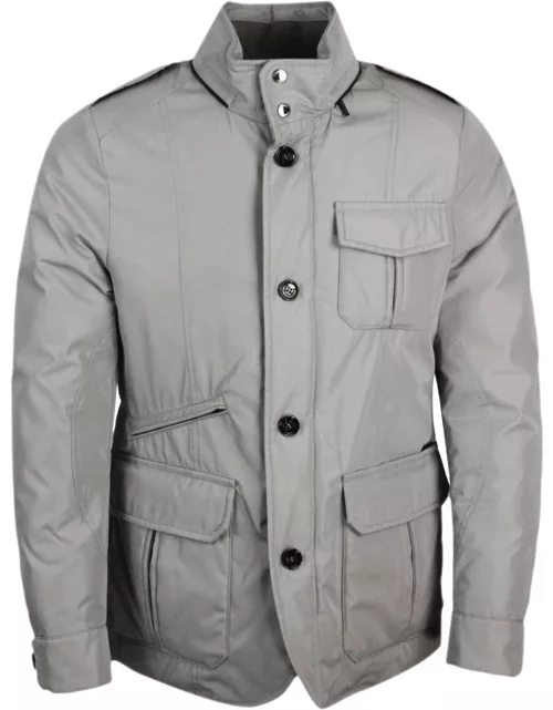 Moorer Field Jacket Model With Pockets In Technical Fabric With Real Goose Down Padding