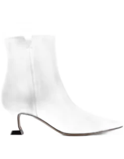 Roberto Festa White Leather Luna Ankle Boot