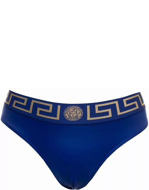 Greca Bluette Technical Fabric Swim Briefs Versace Man