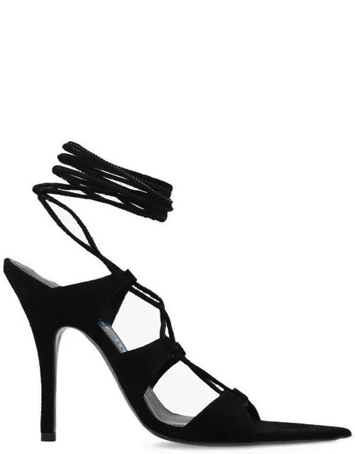 The Attico Renee Lace-up Ankle Strap Sandal