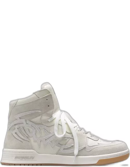 MISBHV Court Sneaker Off-white leather and suede high sneaker - Court sneaker