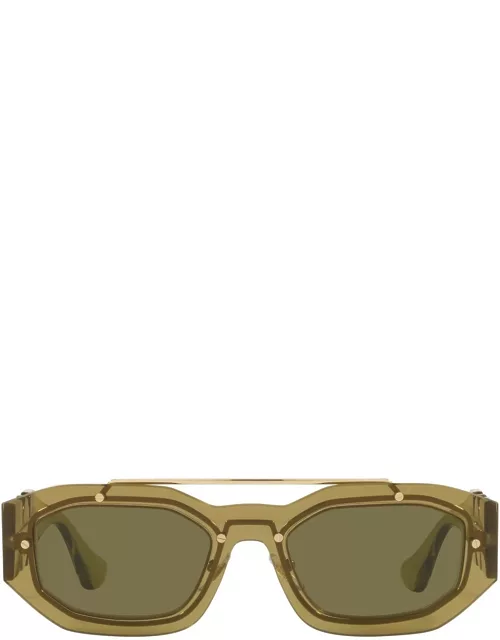 Versace Eyewear Ve2235 Transparent Green Sunglasse