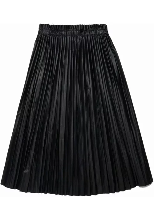 MM6 Maison Margiela Mm6g1u Skirt Maison Margiela Black Pleated Fake Leather Skirt