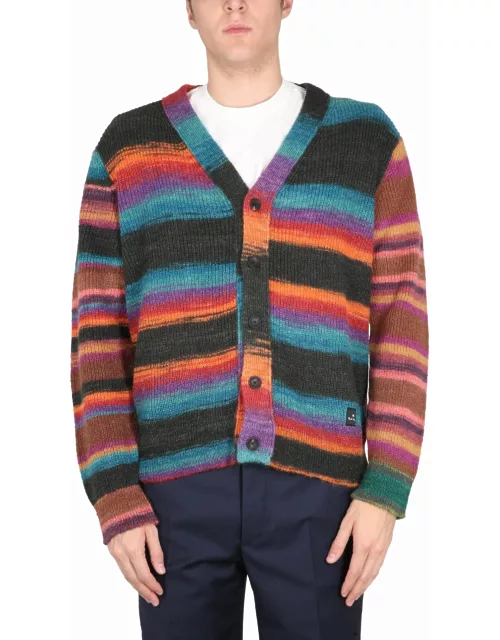 PS by Paul Smith Cardigan With Stripe Pattern
