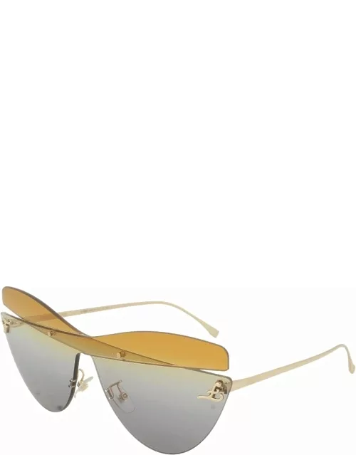 Fendi Eyewear Ff 0400 - Gold Sunglasse