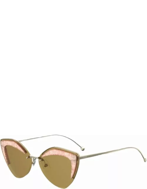 Fendi Eyewear Ff 0355 - Gold Sunglasse