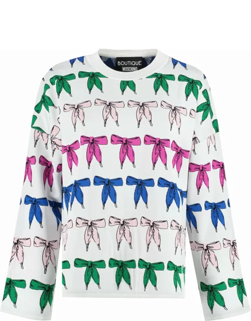Boutique Moschino Jacquard Crew-neck Sweater