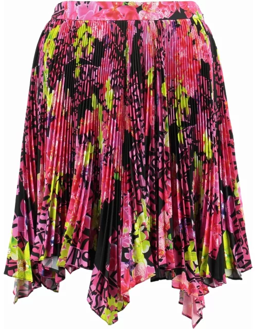Versace Printed Pleated Skirt