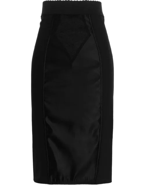 Dolce & Gabbana Satin Midi Skirt
