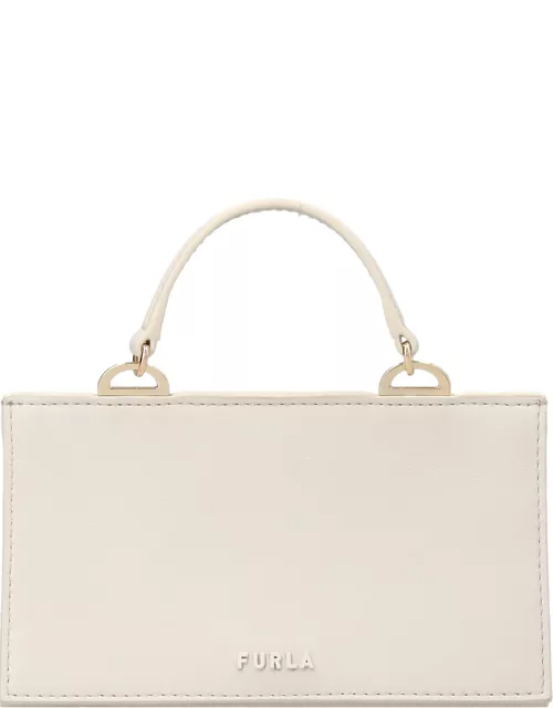 Furla Futura Line White Leather Bag