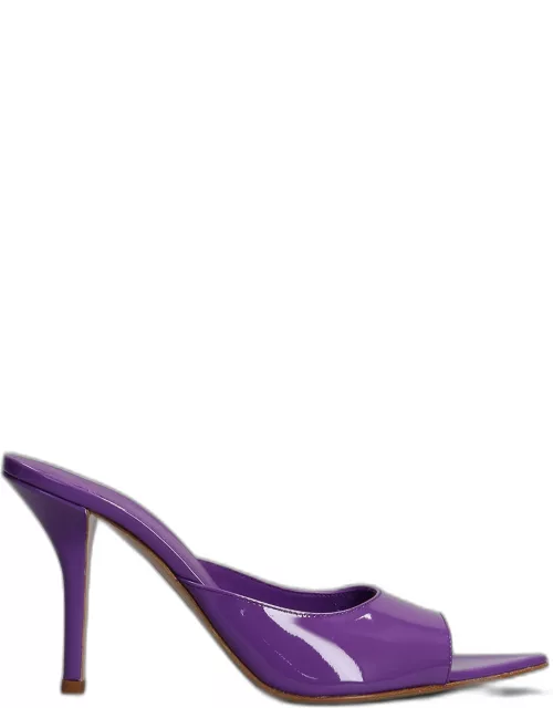 GIA BORGHINI Perni 04 Sandals In Viola Patent Leather