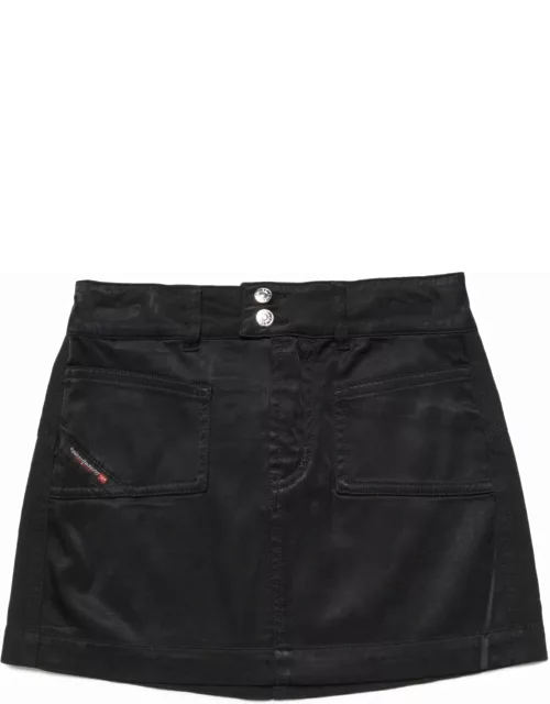 Gyinka Skirt Diesel Black Miniskirt In A Mix Of Fabric