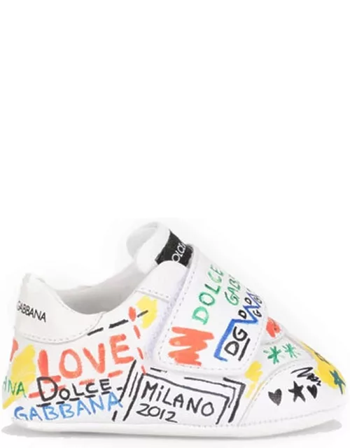 Dolce & Gabbana Strap Sneakers With Written Print