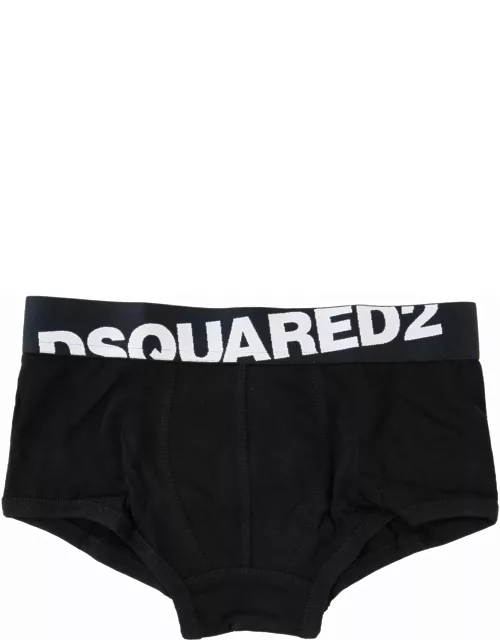 Dsquared2 Jersey Boxer With Logoed Elastic