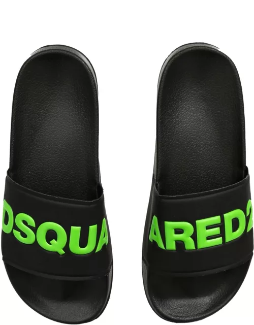 Dsquared2 Logo Printed Slide Sandal