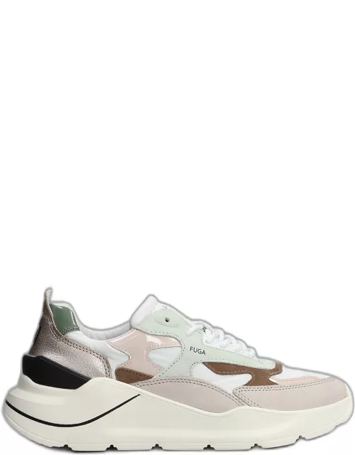 D.A.T.E. Fuga Sneakers In White Synthetic Fiber
