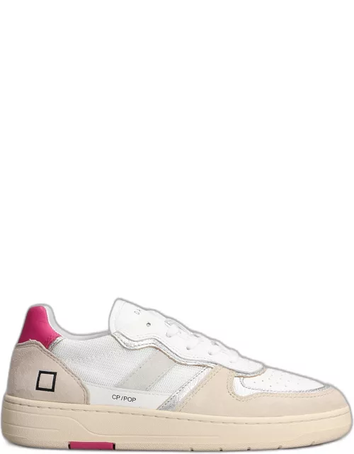 D.A.T.E. Court 2.0 Sneakers In White Leather And Fabric