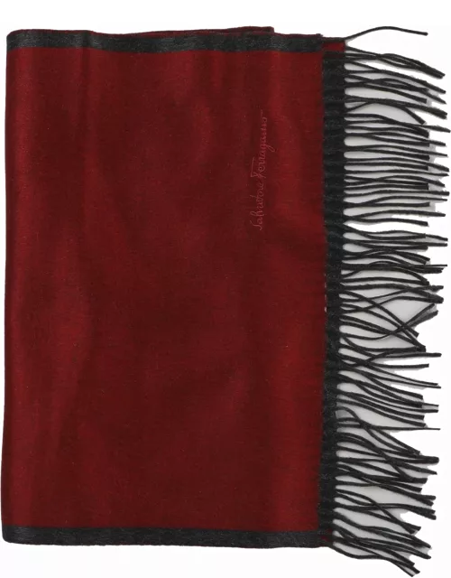 Ferragamo Cashmere Scarf With Embroidered Lettering
