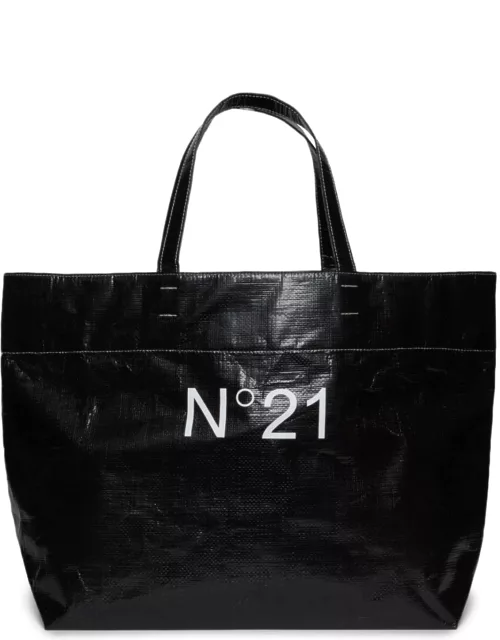 N.21 N21w23u Bags N°21 Black Shopper Bag With Institutional Logo