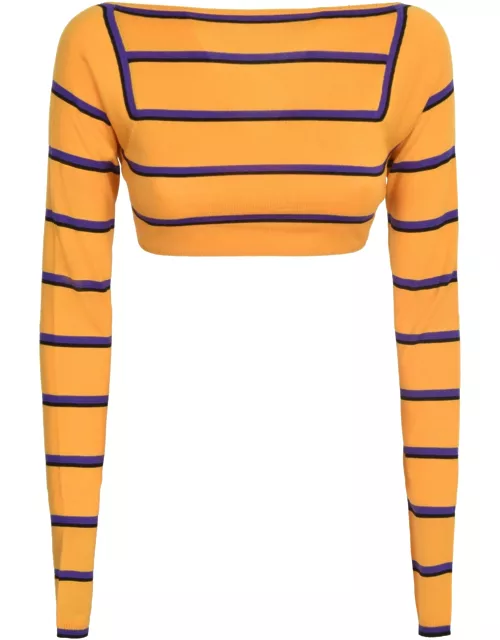 Emilio Pucci Cropped Stripe Sweater