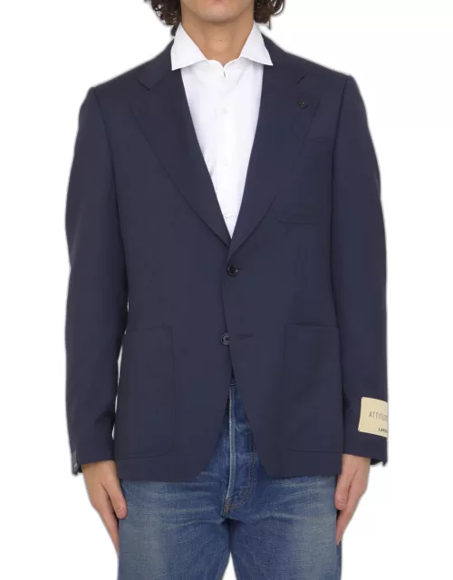 Lardini Blue Wool Jacket
