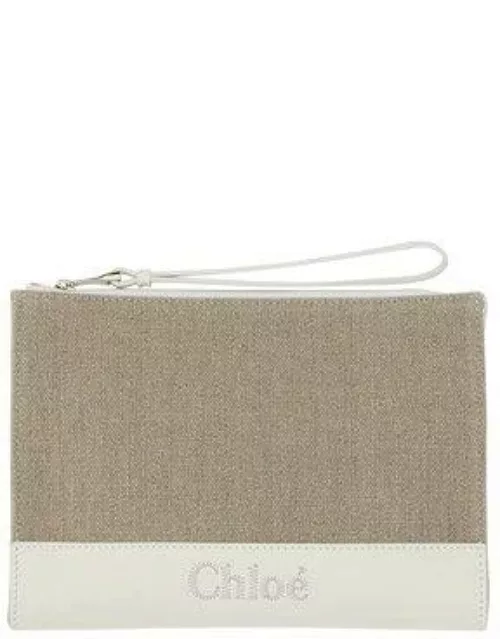 Chloé Two-tone Zipped Clutch Bag